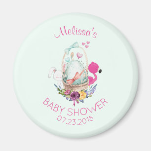 Aimant Oeuf de nidification avec Flamant rose et Baby sho