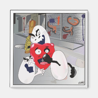 Aimant "Oeufs sont mauvais pour votre coeur"-Refrigerator