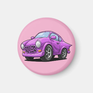 Aimant Œuvre d'art automobile violette extrêmement courbé