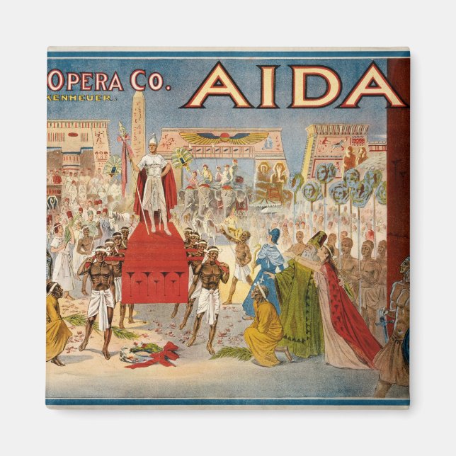 Aimant Oeuvre vintage Opera Aida (Devant)