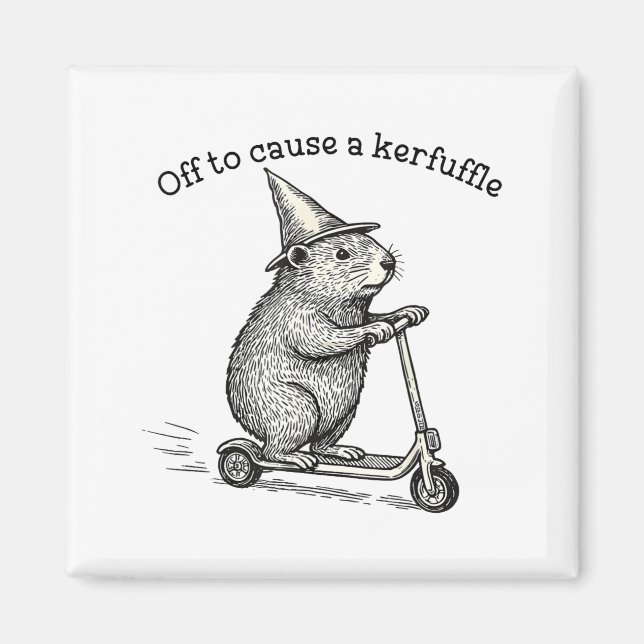 Aimant Off To Cause A Kerfuffle Weirore Sayings Funny Mem (Devant)