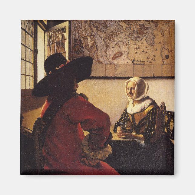 Aimant Officier et fille riante (Devant)