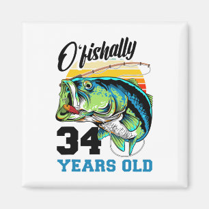 Aimant Ofish &#; Years Old &#; Birthday Fishing B