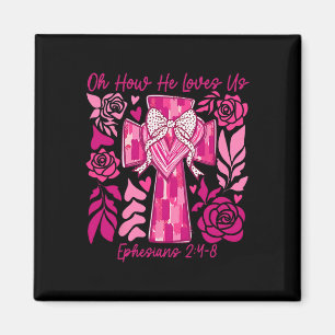 Aimant Oh combien il nous aime Boho Saint-Valentin Bible