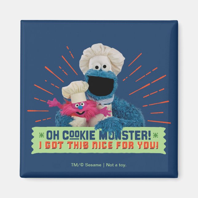 Aimant Oh Cookie Monster ! J'Ai Compris Ça Bien Pour Toi (Devant)