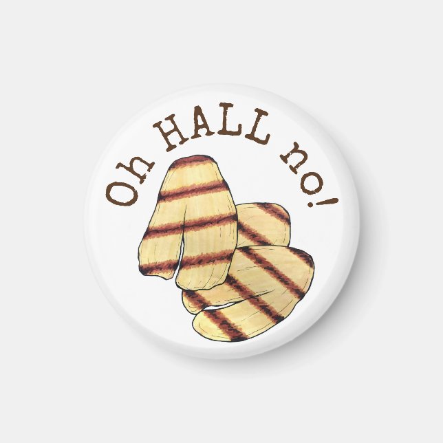Aimant Oh HALL (Enfer) Non ! Halloumi Fromage Funny Foodi (Devant)