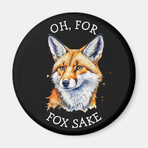 Aimant Oh, Pour Fox Sake ! Aquarelle amusante