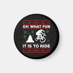 Aimant Oh Quelle Joie De Faire Du Vélo Noël