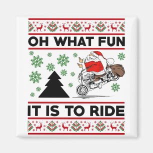 Aimant Oh Quelle Joie De Rouler Santa Motocross Dirt Bik