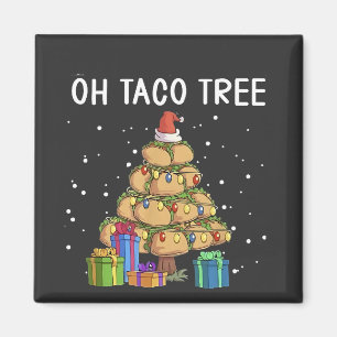 Aimant Oh Taco Tree Drôle Nourriture Mexicaine Laide Noël