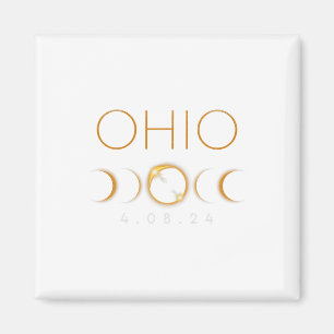 Aimant Ohio Total Solaire Eclipse Avril 8 2024 Ohio Solar