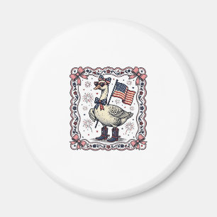 Aimant Oie patriotique gravure vintage