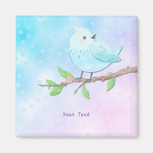 Aimant Oiseau Bleu
