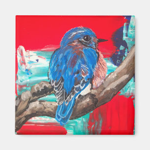 Aimant - oiseau bleu