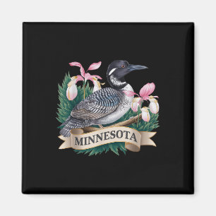 Aimant Oiseau De Loon Commun Du Minnesota Et Chaussons De