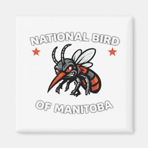 Aimant Oiseau national du Manitoba Drôle de moustique car