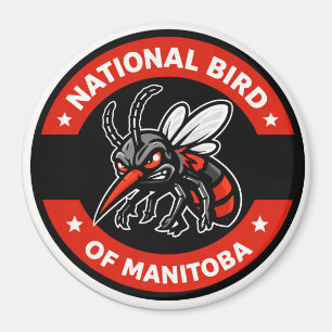 Aimant « Oiseau national du Manitoba, moustique dr