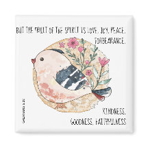 Oiseau peint avec verse sur la paix (Galates 5:22)