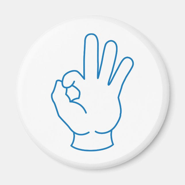 Aimant OK Main (Devant)