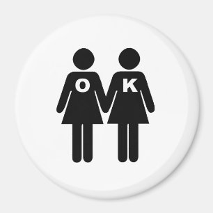 Aimant OK TO BE GAY (lesbienne)