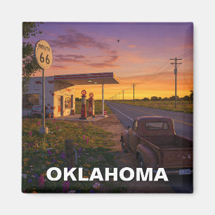 Aimant Oklahoma Route 66 Gare Station Travel