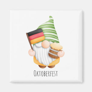 Aimant Oktoberfest Allemagne Drapeau mignon Gnome