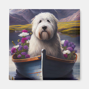 Aimant Old English Sheepdog sur Paddle : Une aventure Pit