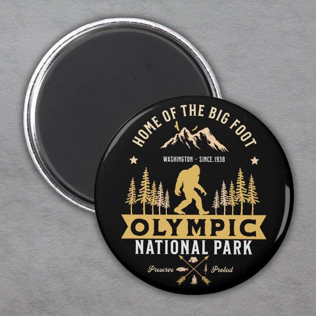Aimant Olympic National Park Home of the Big Foot (Créateur téléchargé)
