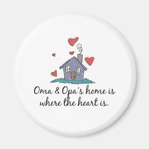 Aimant Oma et Opa&apos ; la maison de s est où le coeur