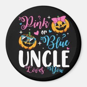 Aimant Oncle Rose Ou Bleu Vous Aime Citrouille Cercle Béb