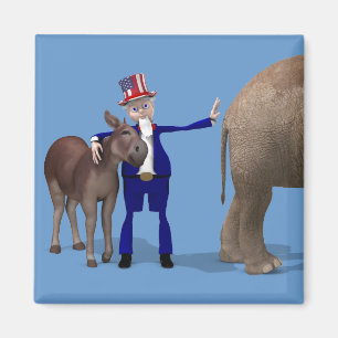 Aimant Oncle Sam aime les animaux