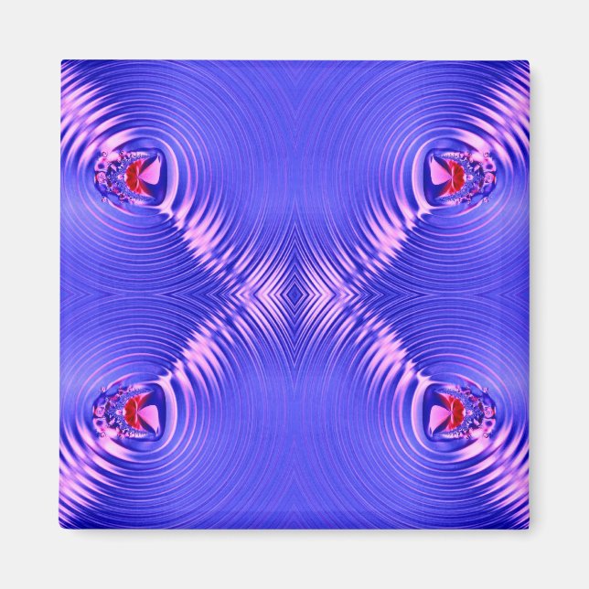 Aimant ondulations bleues (Devant)