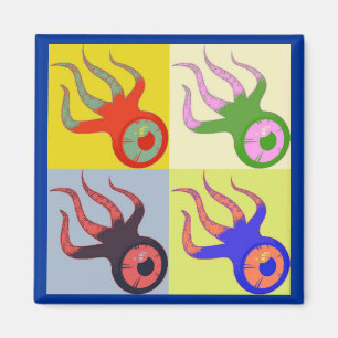 Aimant One Eyed Squids Retro Pop Art