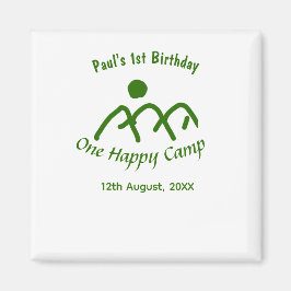 Aimant One happy camp green mountain sun 1st birthday 