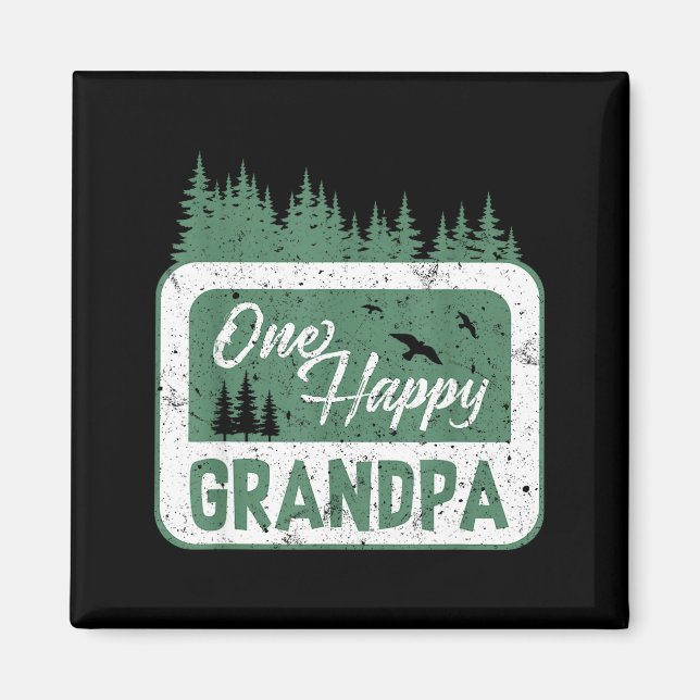 Aimant One Happy Grandpa Camper 1st Birthday Camng Bear  (Devant)