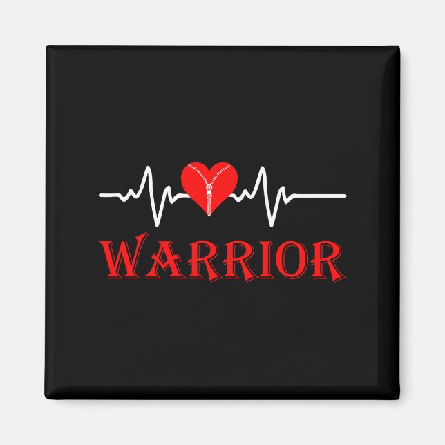 Aimant Open Heart Surgery Recovery Survivor Heart Warrior (Devant)