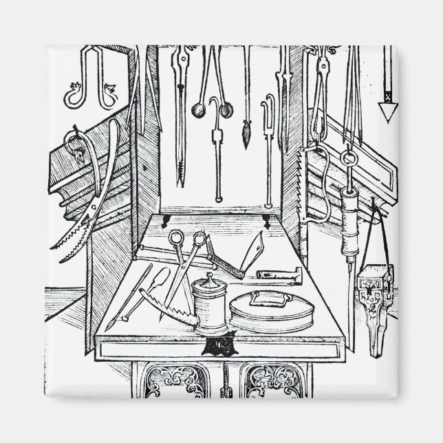 Aimant Operating table and surgical instruments, from 'Da (Devant)