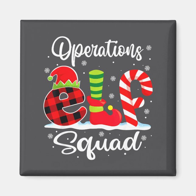 Aimant Operations Elf Squad Christmas Manager Matching X- (Devant)