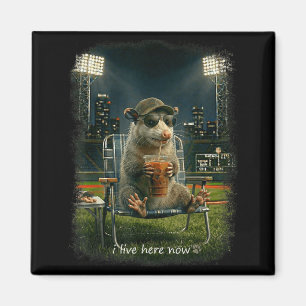 Aimant Opossum drôle terrain de baseball de ballfield vit
