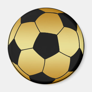 AIMANT OR ET BALLON DE FOOTBALL NOIR
