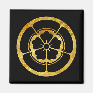 Aimant Or samouraï japonais de clan d'Oda lundi sur le