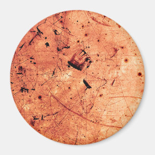 Aimant Orange abstrait grunge art contemporain