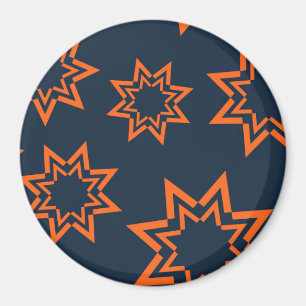 Aimant Orange, cool, tendance, joueuse motif en forme d'é