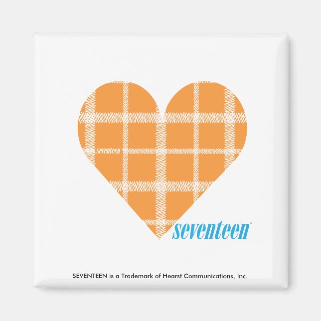 Aimant Orange Plaid 4 (Devant)