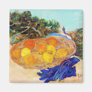 Aimant Oranges et citrons avec gants bleus, Van Gogh