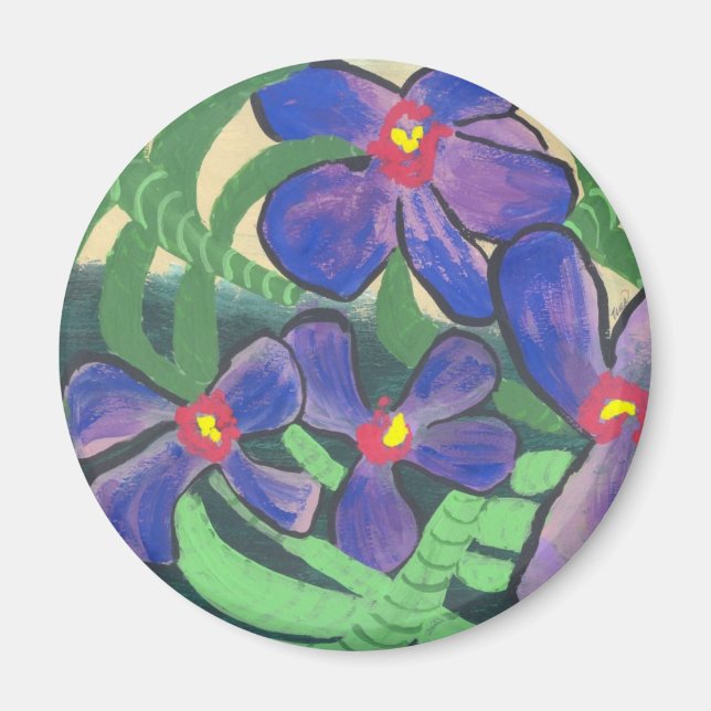 Aimant Orchidées dans l'aimant ombragé (Devant)