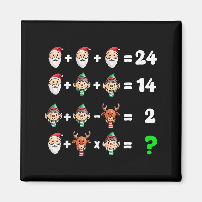 Aimant Order Of Operations Quiz Christmas Math Teacher Xm (Devant)