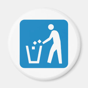 Aimant Ordures / ordures / Refuser le panneau routier