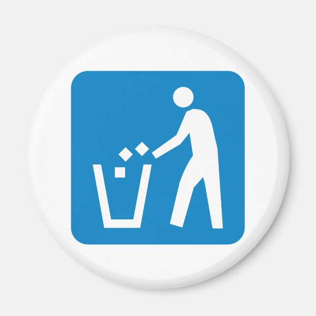 Aimant Ordures / ordures / Refuser le panneau routier (Devant)