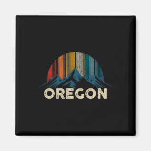Aimant Oregon Montagnes Vintages Nature Randonnée Cadeau